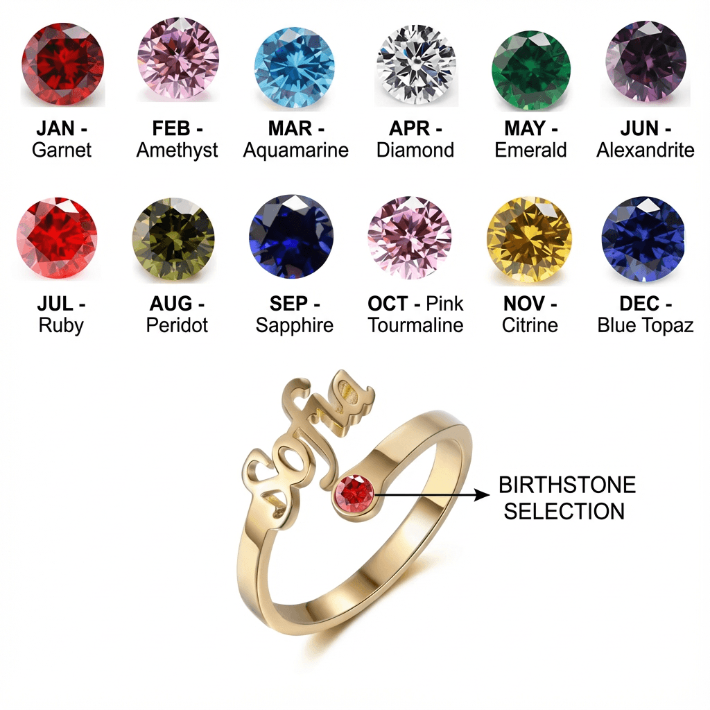 Personalized Name Ring – Custom Letter Ring in Titanium Steel - Image 5