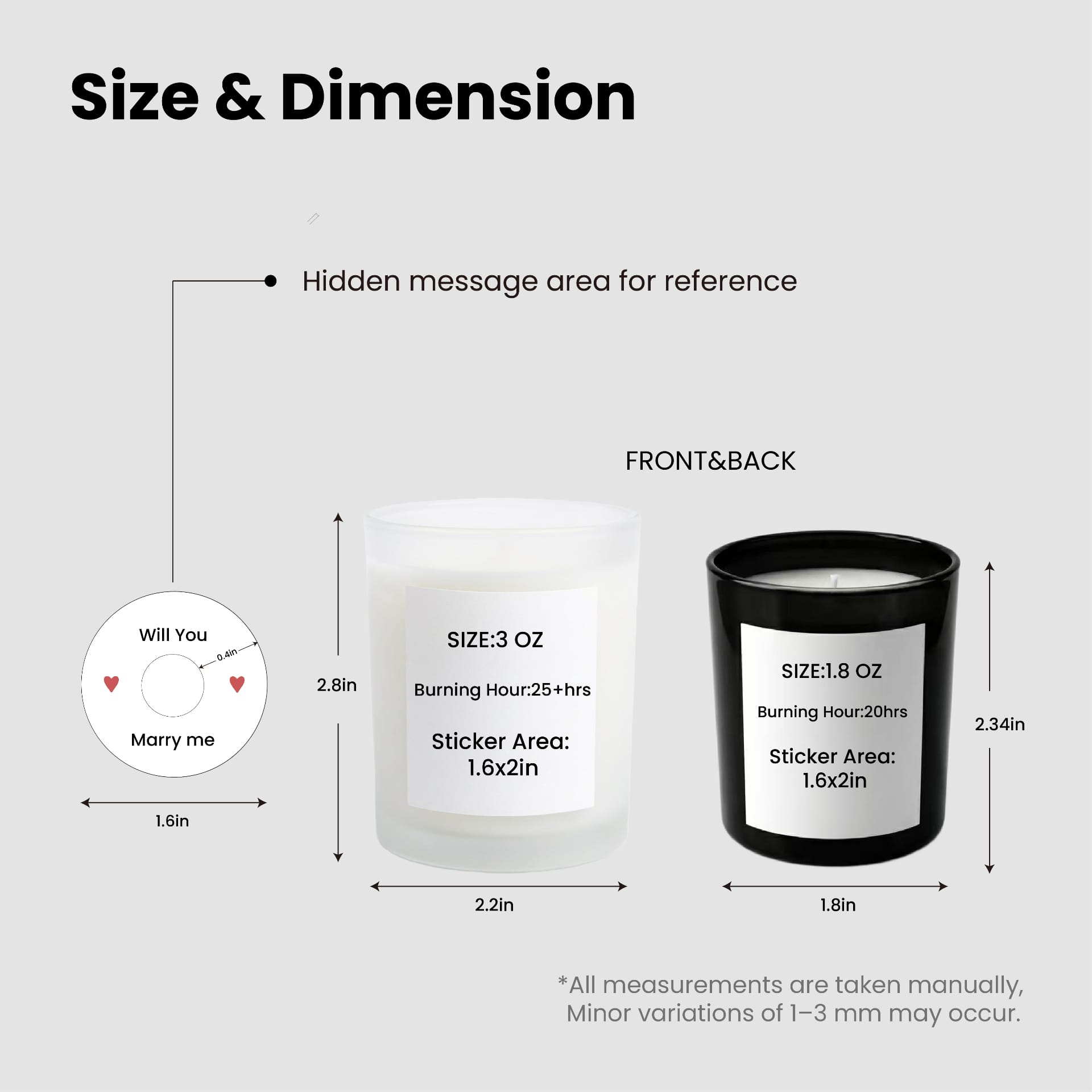 Personalized Hidden-Message Candle (2pcs Set) - Image 3