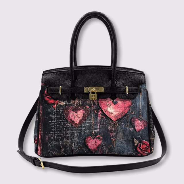 Weekly Deal - Get a FREE matching wallet - Timeless Love | Leather Elegant Tote Bag Gift for Her - Image 3