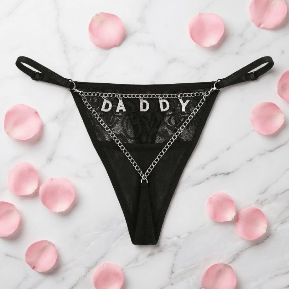 Crystal Name Thong - Custom Thong, Couple Gift, Gift For Husband, Personalised Thong With Any Name - Image 11