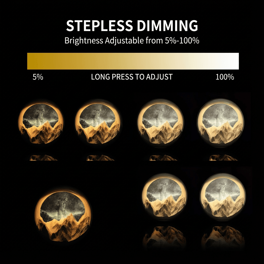 Personalized Golden Mountain Photo Lamp with Aroma Diffuser – Custom Wedding Gift Light - Image 3