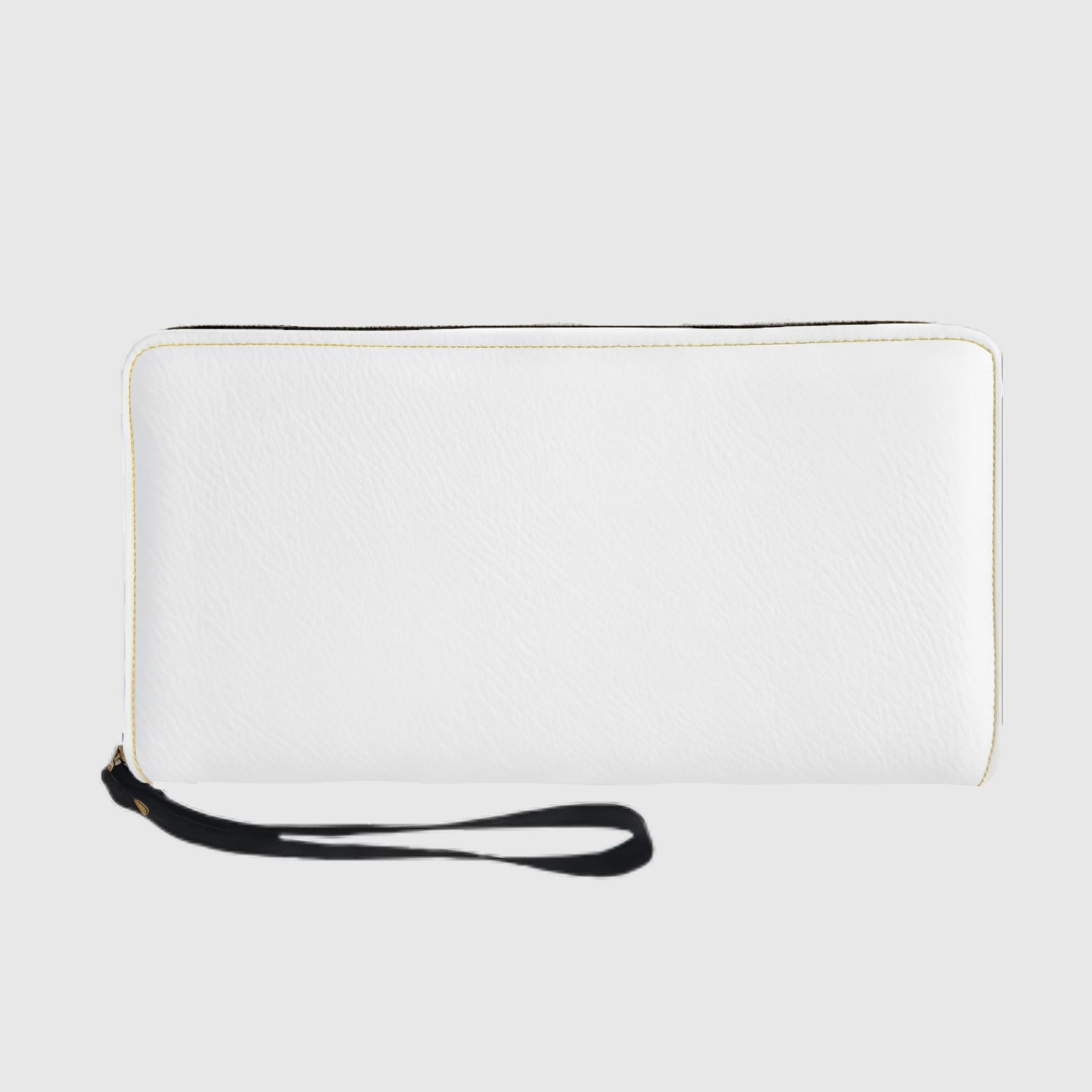 Personalized Zip Wallet with Wrist Strap PU Leather Long Wallet - Image 1