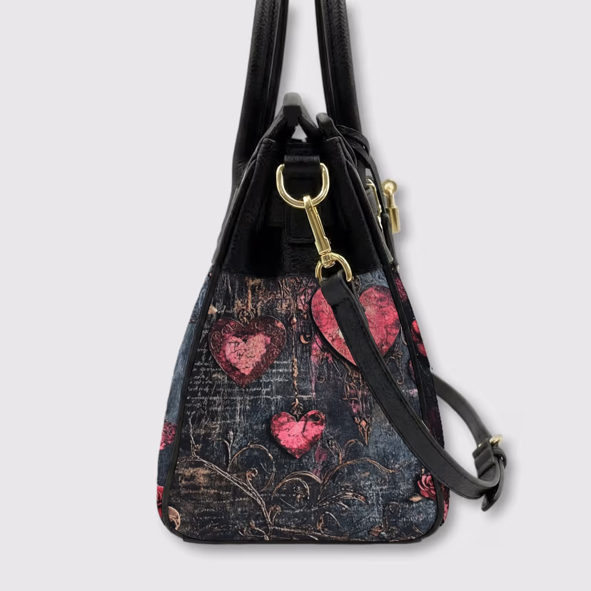 Weekly Deal - Get a FREE matching wallet - Timeless Love | Leather Elegant Tote Bag Gift for Her - Image 5