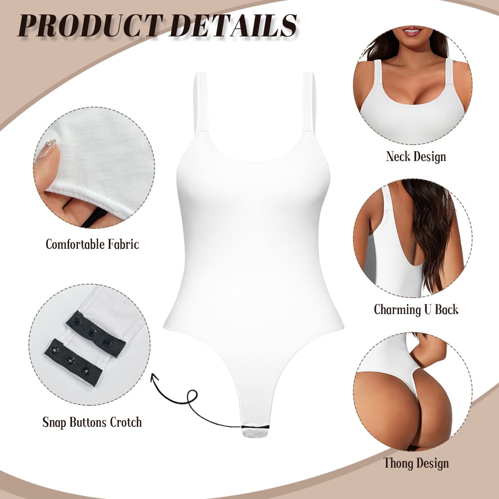 Women's Detachable Crotch One-Piece Bodysuit – Quick-Release Design, Soft Stretch Fabric - 3