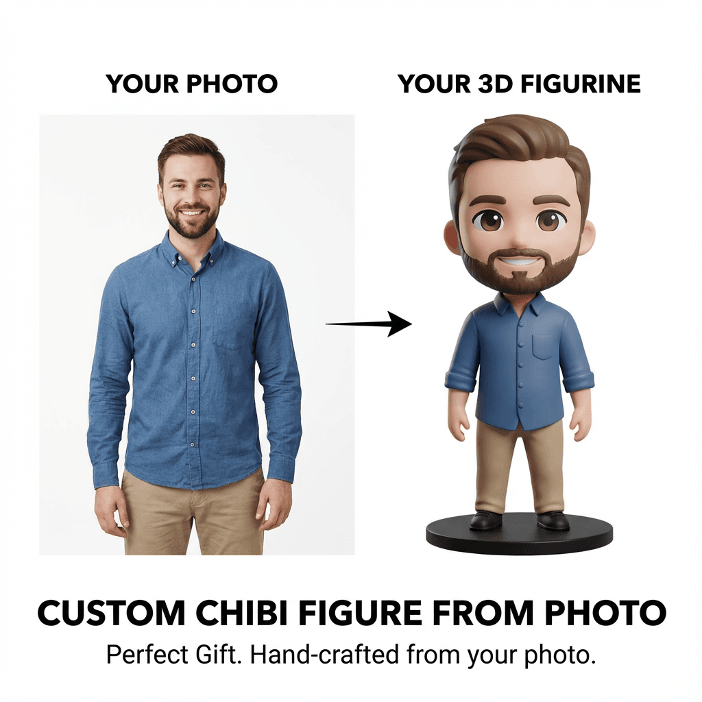 Custom 3D Cartoon Figurine from Photo Handmade Q-Style Clay Doll Personalized Gift - Image 5