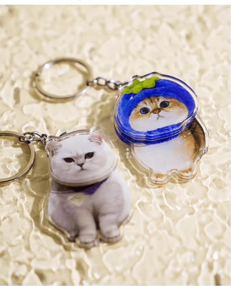Custom Pet Spinning Keychain (Acrylic Photo Keychain) - Image 1