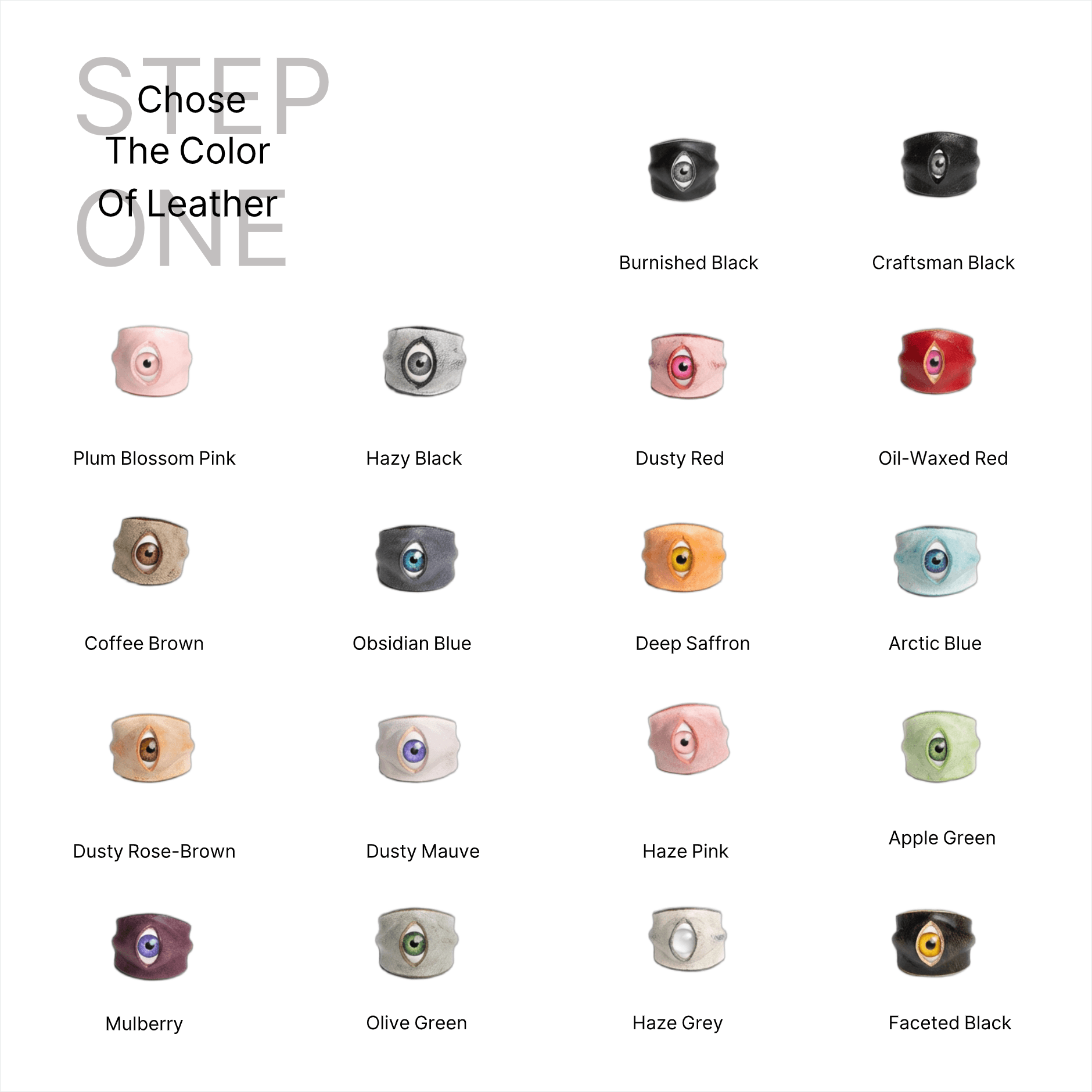 Handmade Eco-Friendly Tanned Leather Eyeball Ring – Purely Handcrafted with Vertical Eye Design, Customizable with Interchangeable Pupil Colors - Image 6