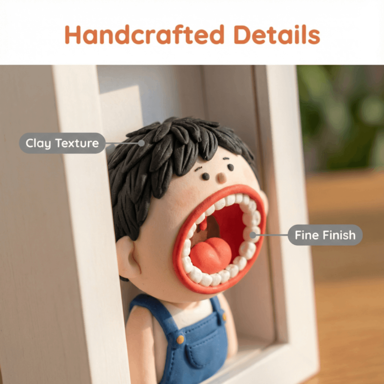 Custom Handmade Chibi Clay Tooth Fairy Frame Personalized Baby Keepsake Gift - Image 5