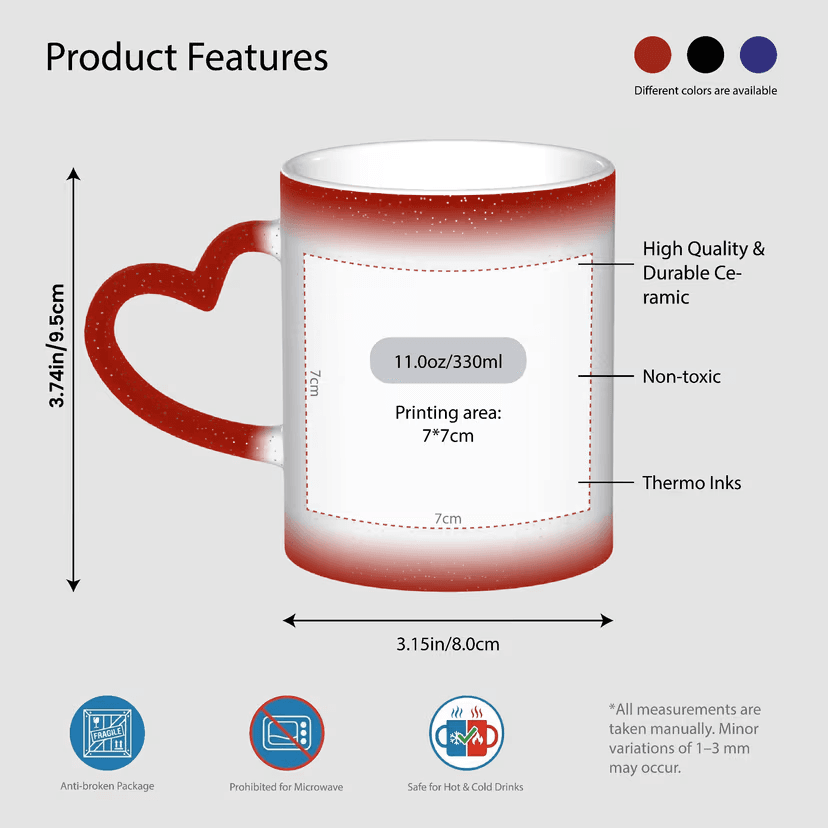 Starry Sky Color Changing Mug Black,  11 oz，Galaxy Heat Sensitive Magic Coffee Cup, Night Sky Thermochromic Mug Gift for Tea & Coffee Lovers - 2