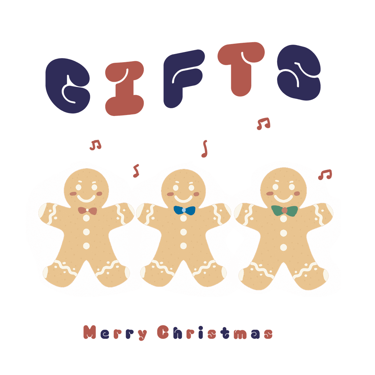 Gingerbread Gifts Christmas Illustration