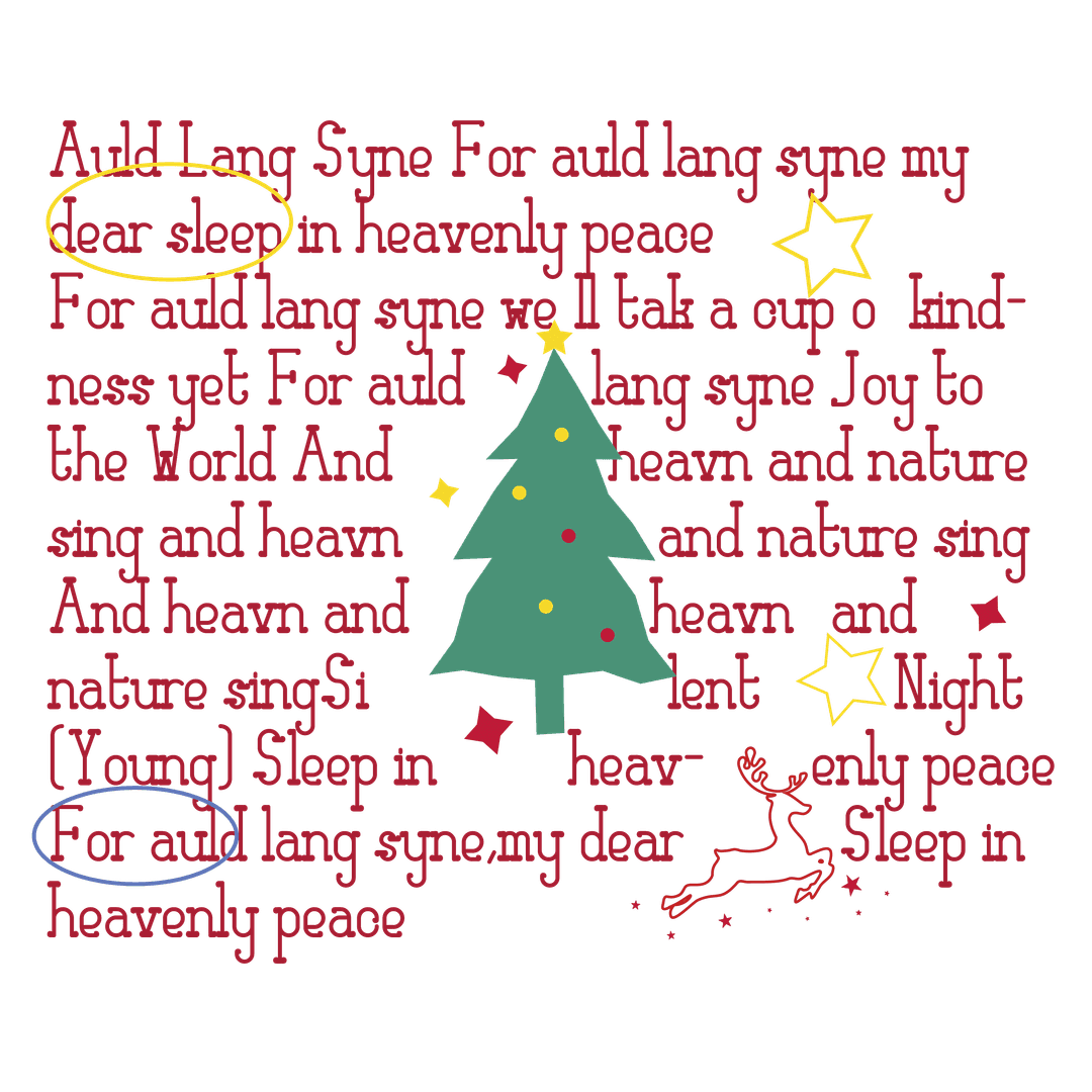 Christmas Tree Typography