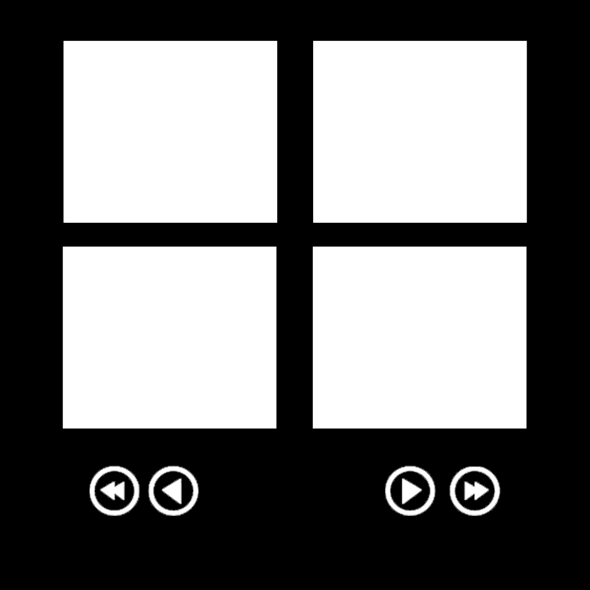 4-Grid Photo Music Player Fridge Magnet