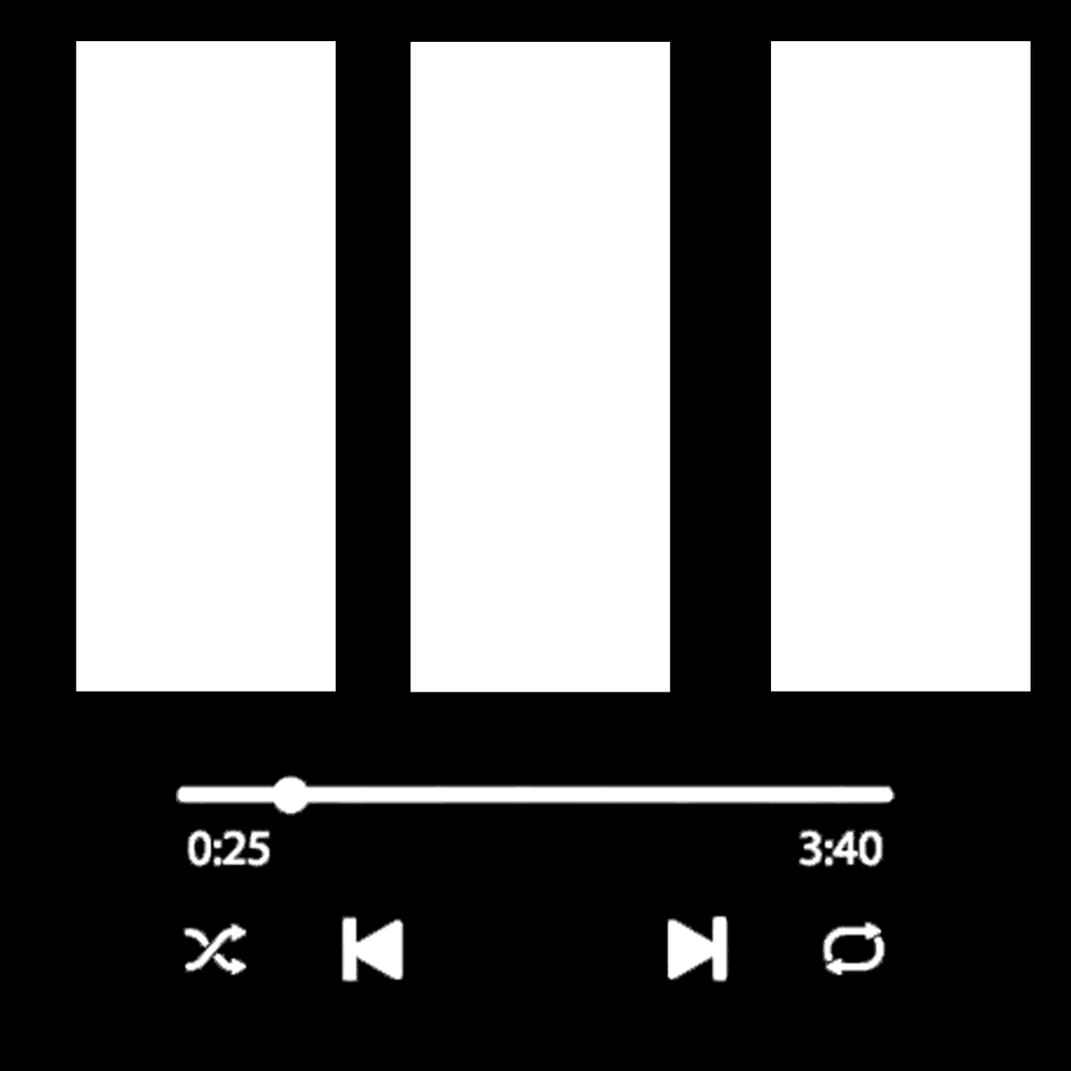 Triple Photo Music Player Fridge Magnet