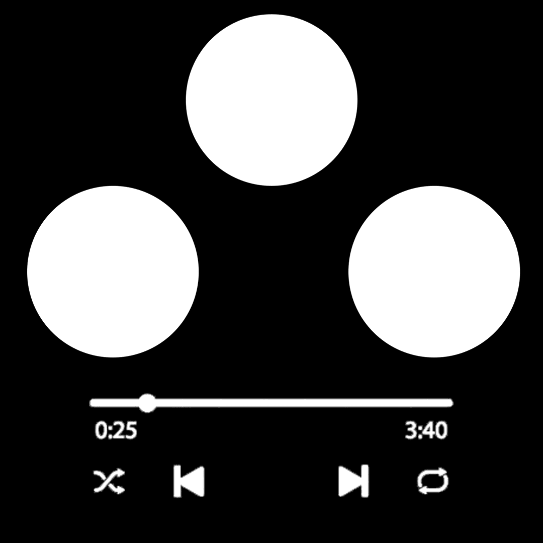 Three-Circle Photo Music Fridge Magnet