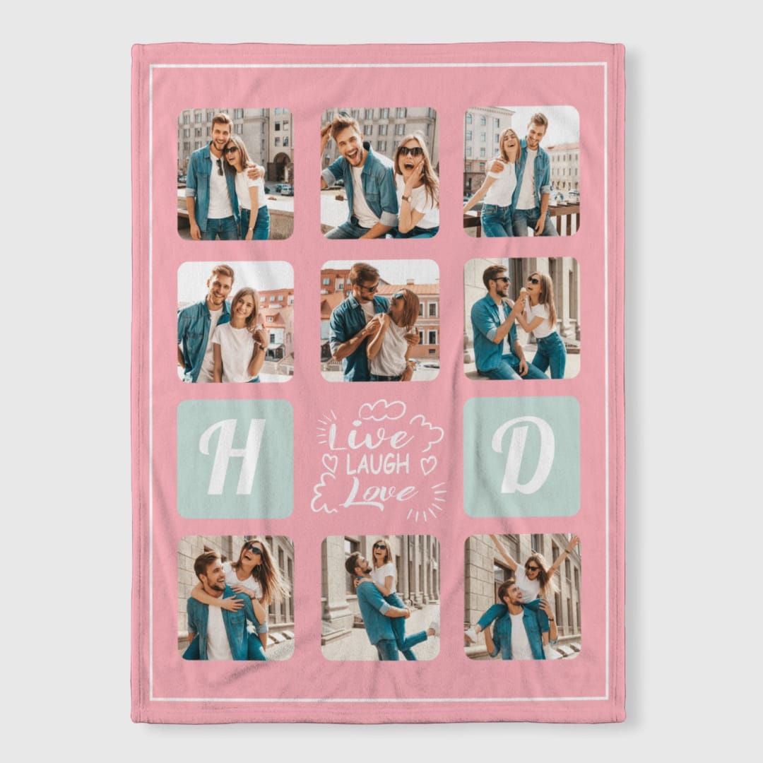 Custom Woven Blanket – Personalized Photo Throw with Fringe Edges, Soft Woven Fabric, Full-Print Picture Blanket for Sofa, Bed, Travel, Gifts, Home Décor - 1