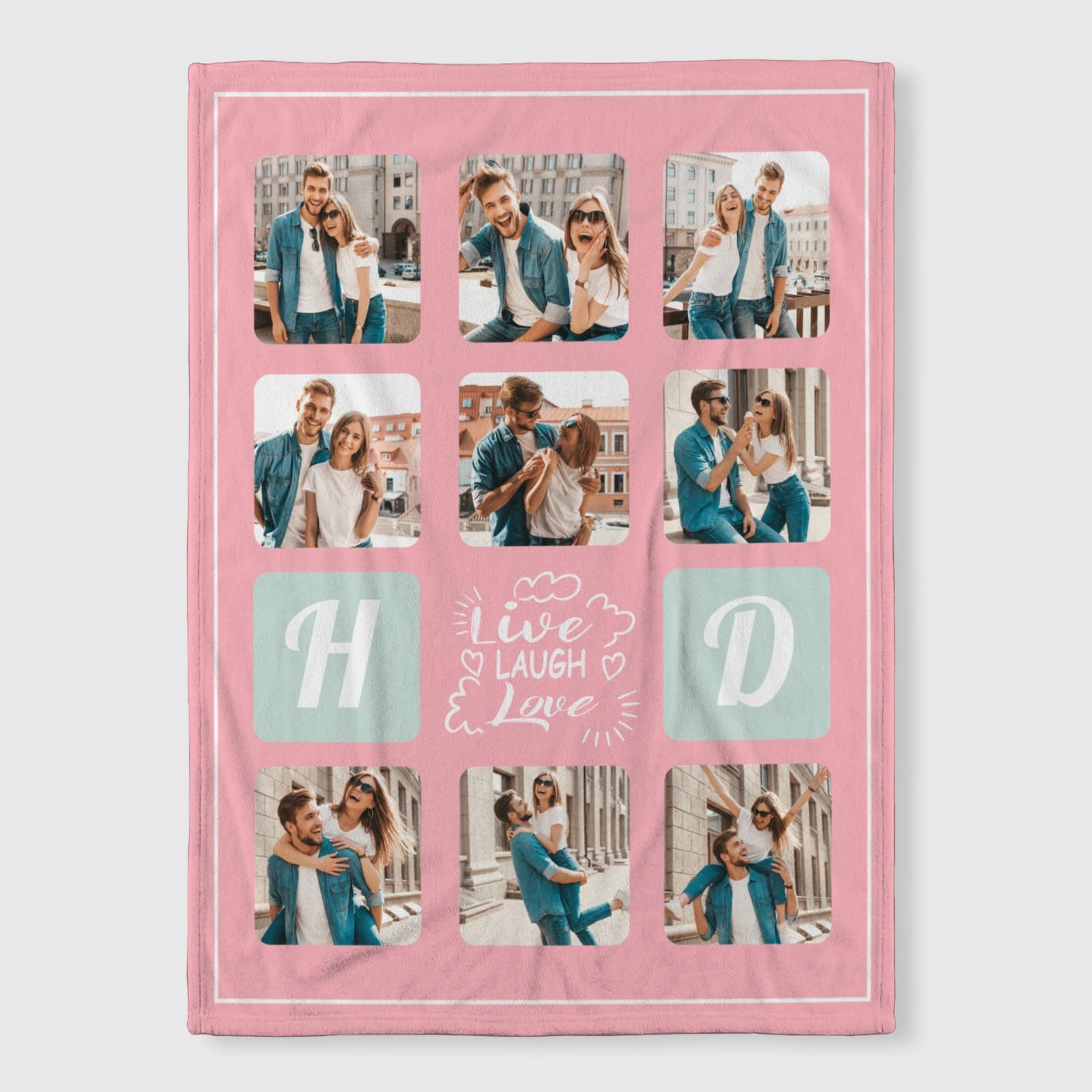 Custom Woven Blanket – Personalized Photo Throw with Fringe Edges, Soft Woven Fabric, Full-Print Picture Blanket for Sofa, Bed, Travel, Gifts, Home Décor