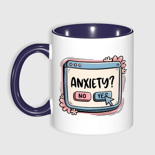 Funny Anxiety Popup Mug for Friend Daily Use Gift