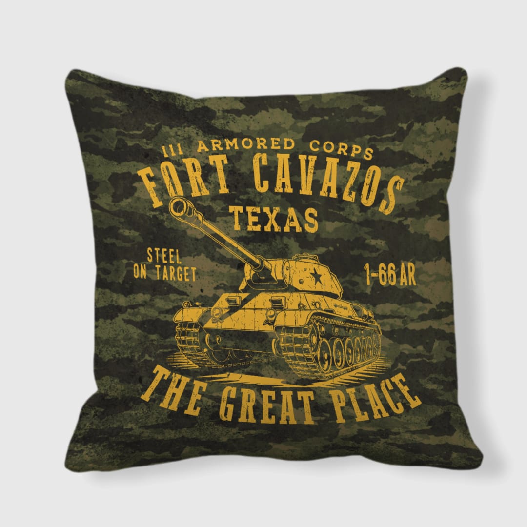Fort Cavazos Satin Pillow - 1