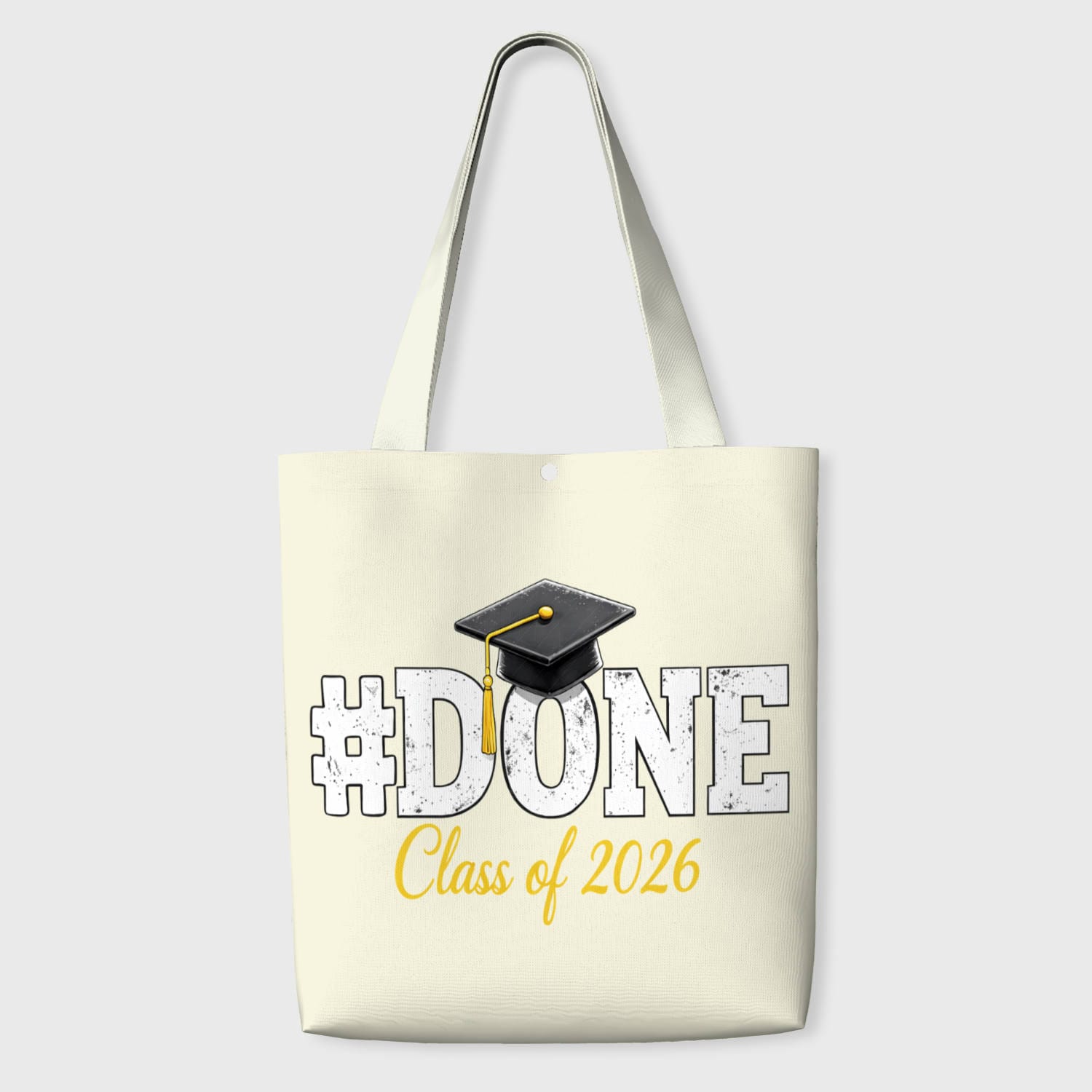 #DONE 2026 Grad Canvas Tote Bag for Senior Grad Gift