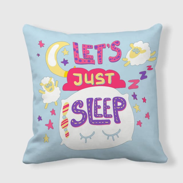 Cute 'Let's Just Sleep' Sheep Throw Pillow for Home Decor Gift