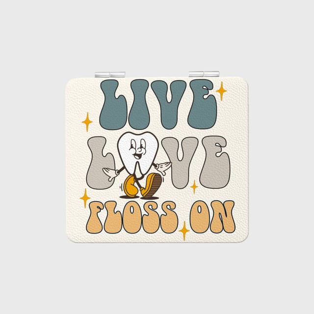 Funny Dental Pun Pocket Mirror for Dentist Gift