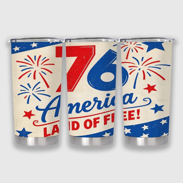1776 Patriotic Insulated Tumbler for 4th of July Gifts