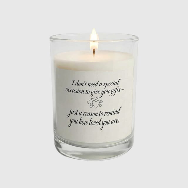 Romantic Love Quote Scented Jar Candle for Loved Ones Gift