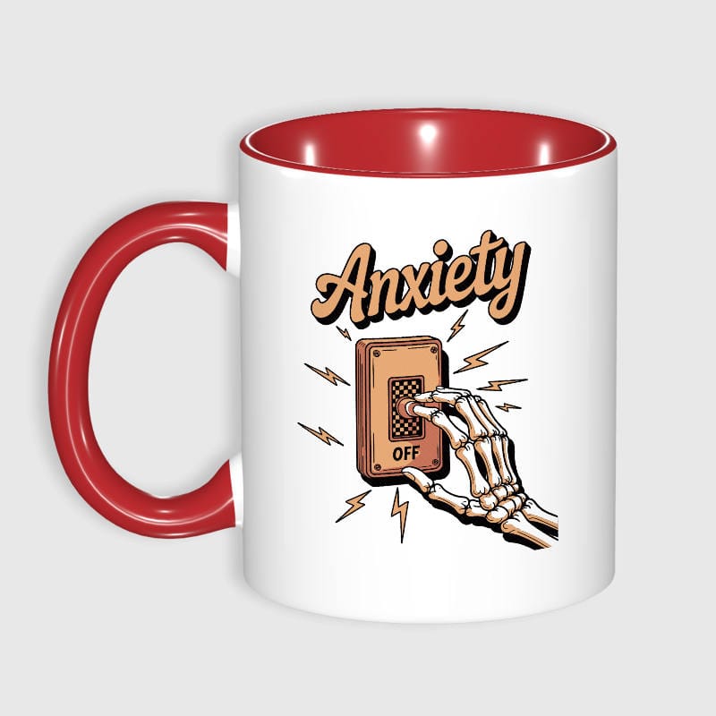 Funny Anxiety Off Skeleton Mug for Friend Birthday Gift