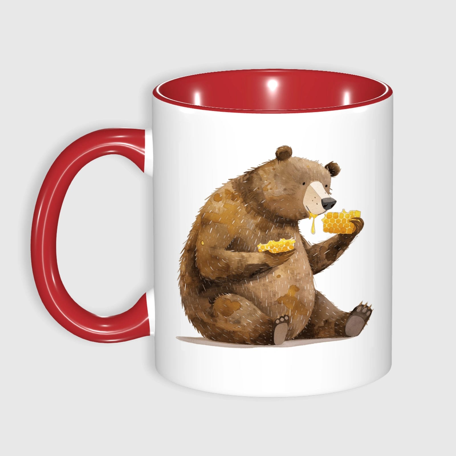 Honey Bear Ceramic Coffee Mug for Animal Lovers Daily Use