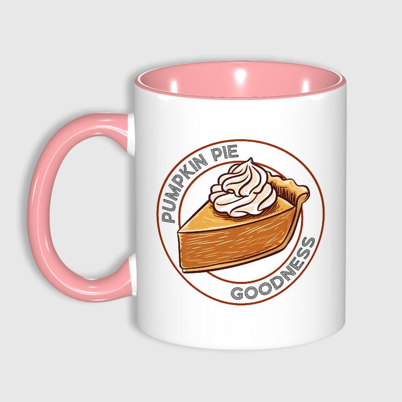 Pumpkin Pie 11oz Pink Mug for Pie Lovers Fall Gift