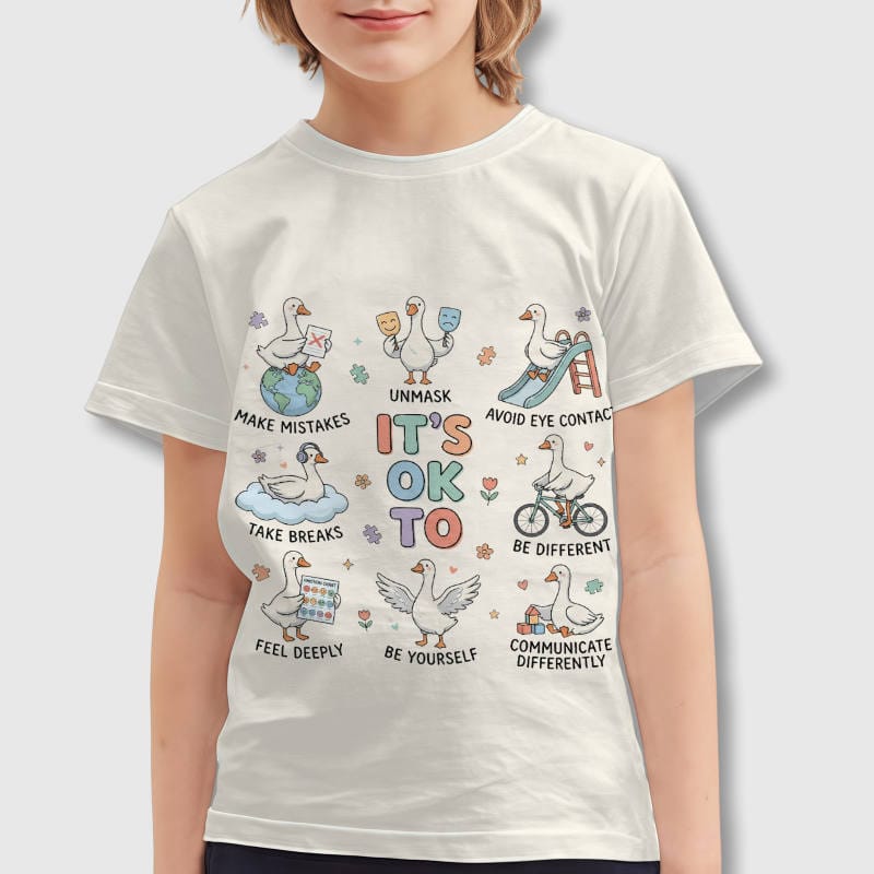 Cute Goose Positive Quote Kids T-Shirt For Back To School