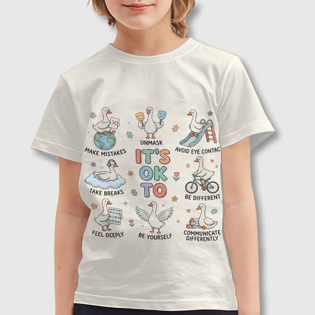 Cute Goose Positive Quote Kids T-Shirt For Back To School