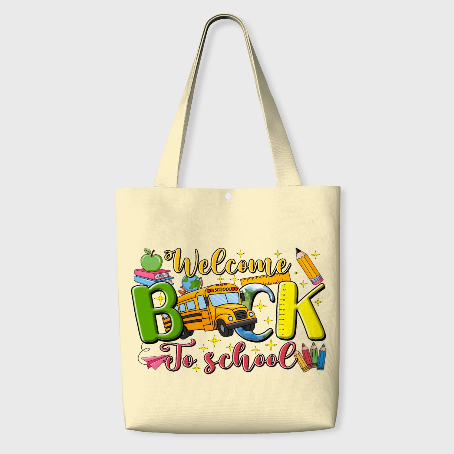 Welcome Back To School Tote Bag for Students & Teachers Daily Use