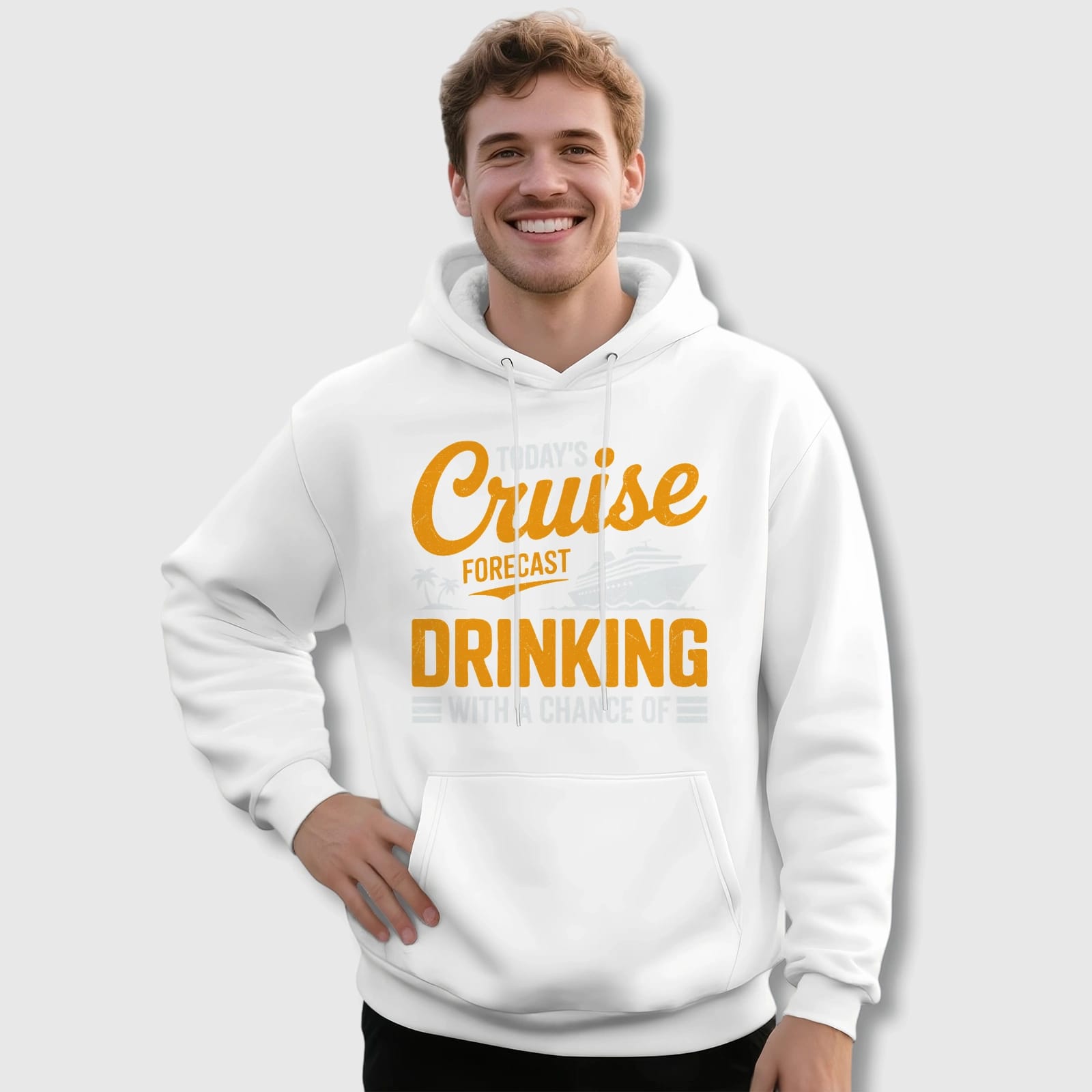 Funny Cruise Drinking Quote Hoodie for Men Vacation Gifts