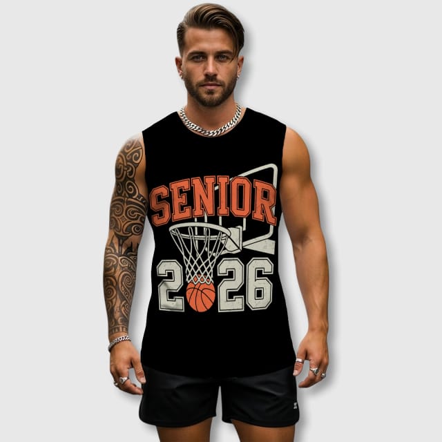 Basketball Senior 2026 Tank Top for Graduation Workouts