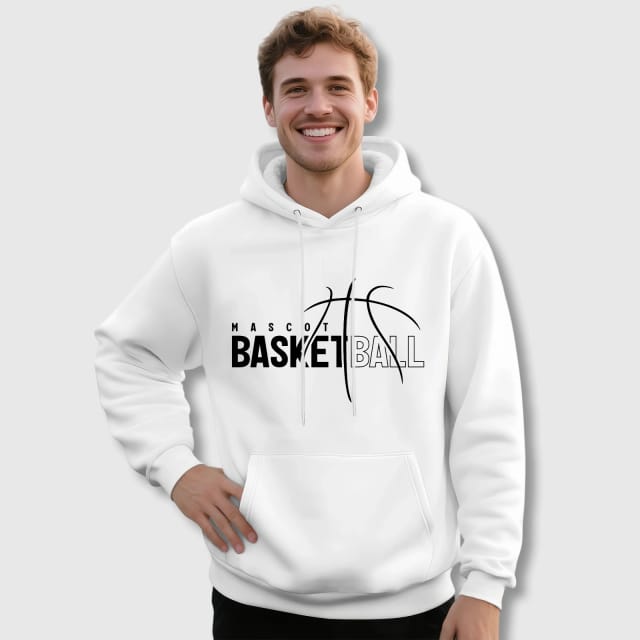 Basketball Line Art Hoodie for Men Daily Gift