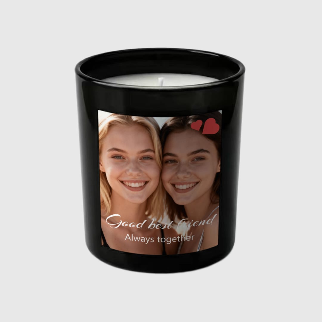 Personalized Hidden-Message Candle / Custom Sticker Candle (2pcs Set) - 1