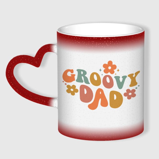 Groovy Floral Dad Heat Changing Mug for Father's Day Gift