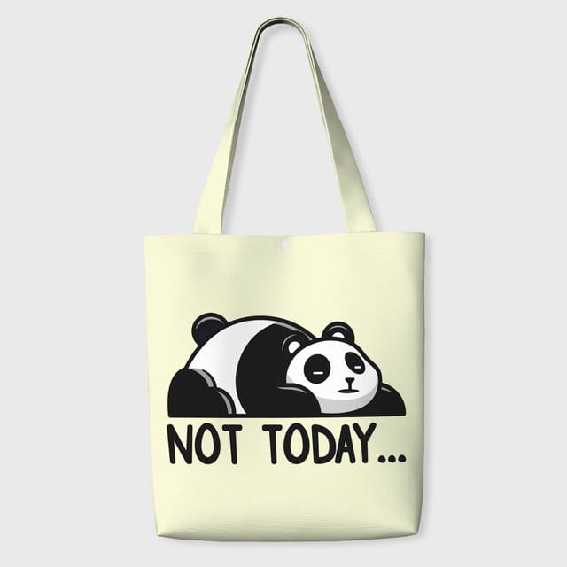 Funny Lazy Panda Tote Bag for Panda Lovers Daily Use