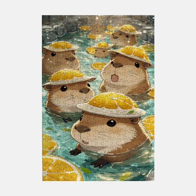 Cute Capybara 300pc Jigsaw Puzzle for Pet Lovers Birthday Gift