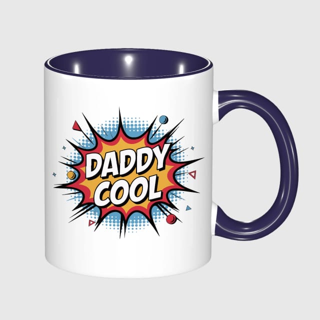Daddy Cool Comic Accent Mug for Dad Father's Day Gift