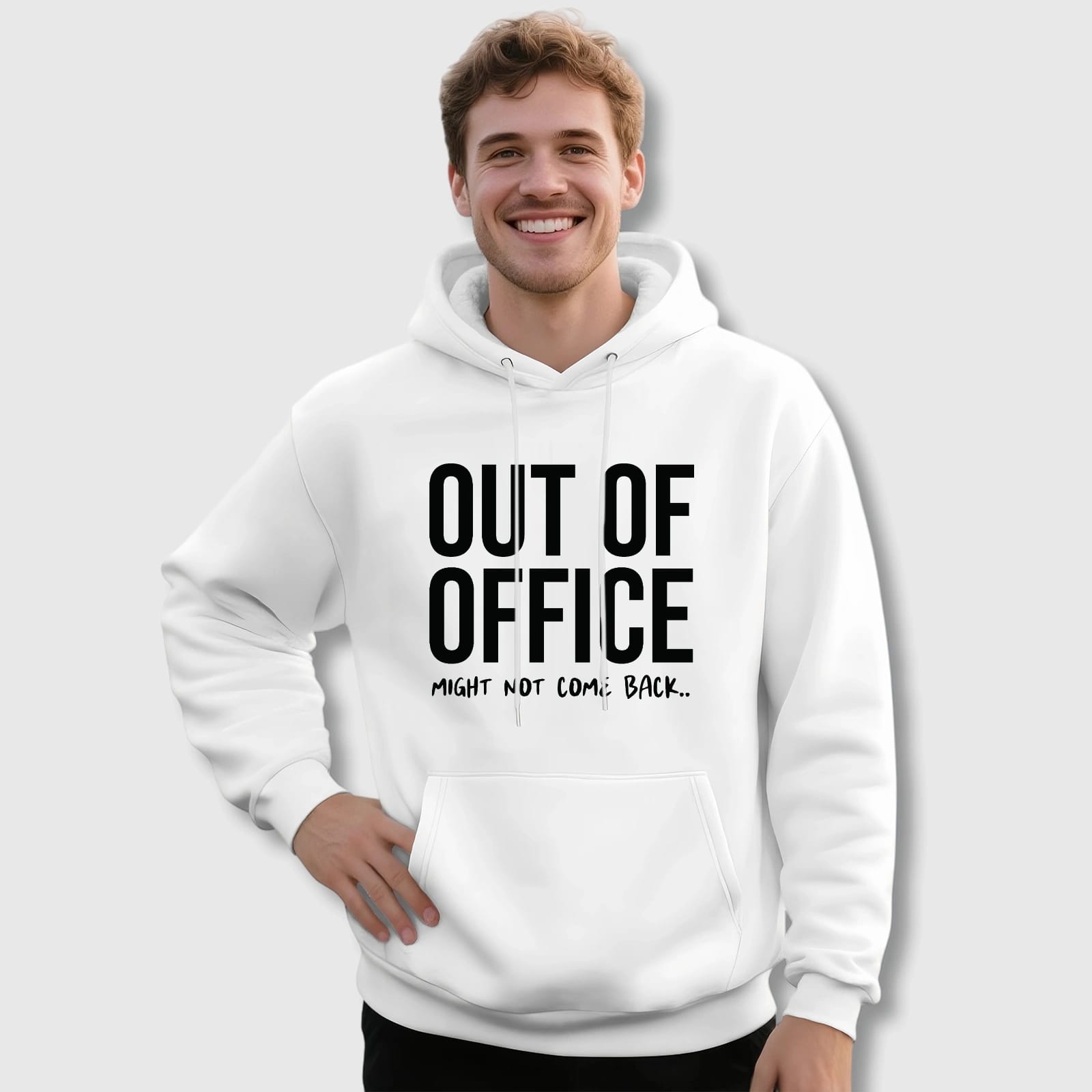 Funny 'Out Of Office' Hoodie for Office Workers Gift