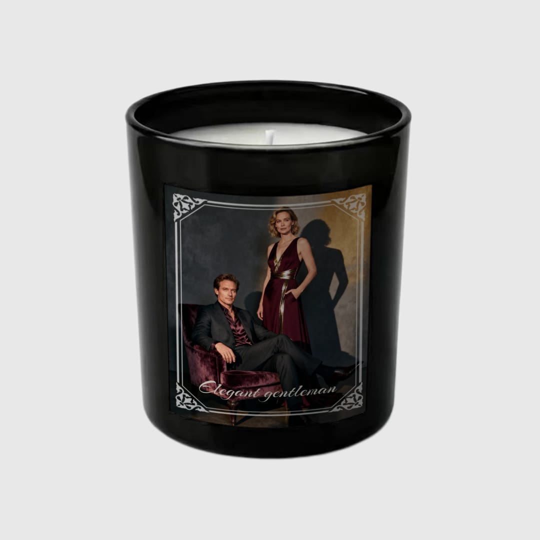 Personalized Hidden-Message Candle / Custom Sticker Candle (2pcs Set) - 1