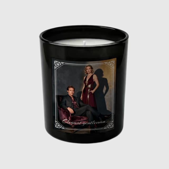 Personalized Hidden-Message Candle / Custom Sticker Candle (2pcs Set)