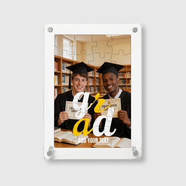 Custom Grad Photo Acrylic Puzzle Graduation Gift