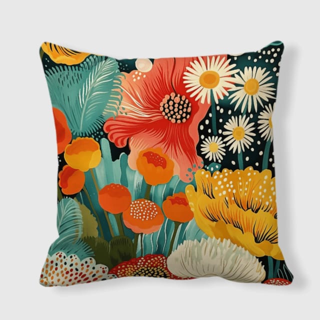 Vintage Wildflower Throw Pillow for Home Decor & Gifting