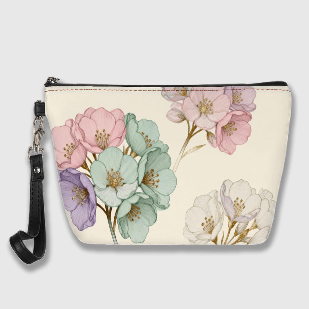 Portable Cosmetic Bag Personalized PU Makeup Pouch for Travel & Daily Use - 1