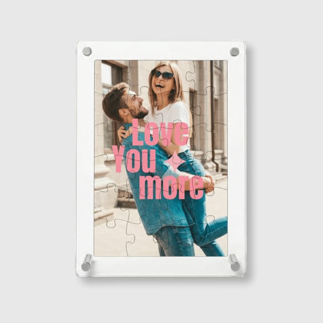 Custom Love Quote Photo Puzzle for Couples Gift