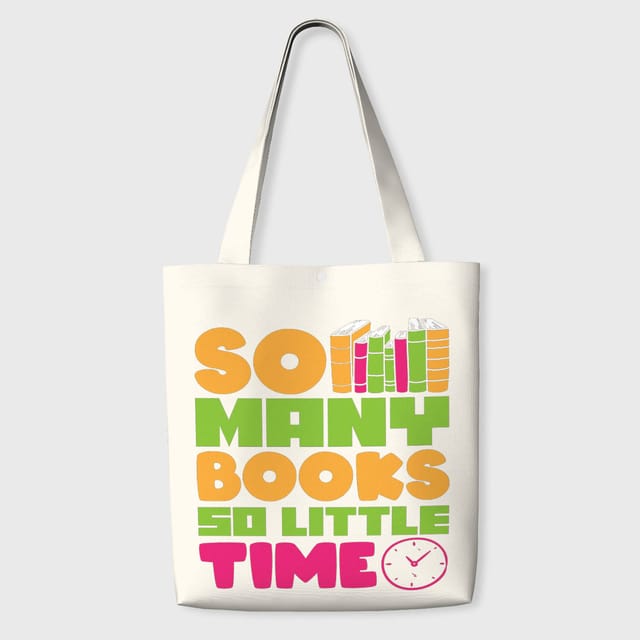 Funny Book Quote Canvas Tote Bag for Book Lovers Daily Use