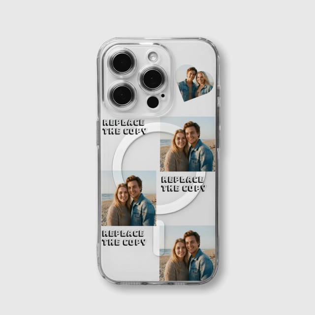 Custom Photo Collage MagSafe iPhone Case for Couples Anniversary Gift